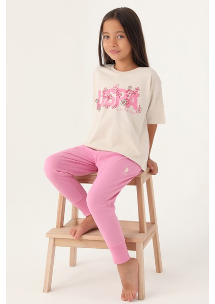 Kız Çocuk Bej Pijama Takım 50290948-VR011