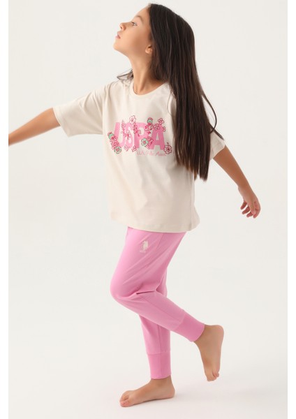 Kız Çocuk Bej Pijama Takım 50290948-VR011