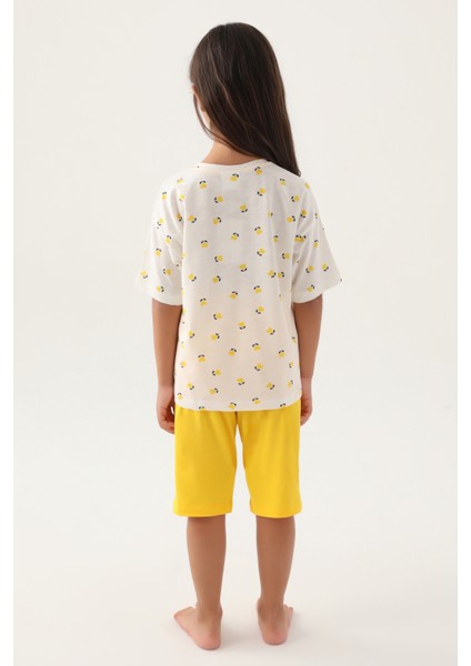 Kız Çocuk Krem Pijama Takım 50315465-VR071