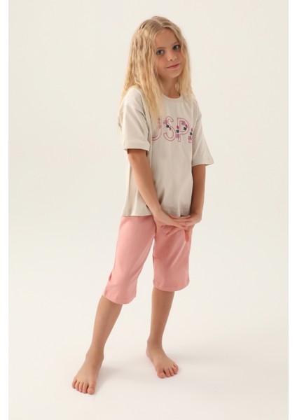 Kız Çocuk Bej Pijama Takım 50294071-VR011