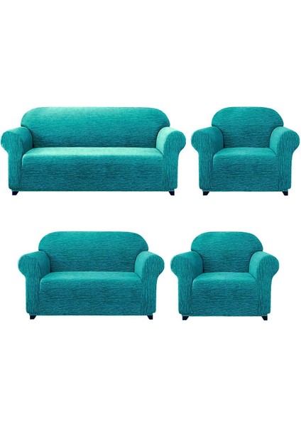 Jakarli Koltuk ,kanepe ,çekyat Örtüsü Çubuk Desen Esnekli Eteksiz3+2+1+1 Takım Için