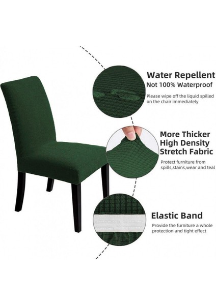 Sandalye Kılıfı Haki Yeşil Renk Likralı Yıkanabilir 1 Adet