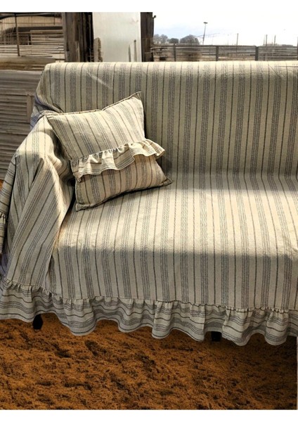 300 cm Fırfırlı Çekyat Koltuk Örtüsü ( 2 Kırlent Hediyeli )Buldan Işi Kanepe Örtü fiyatları