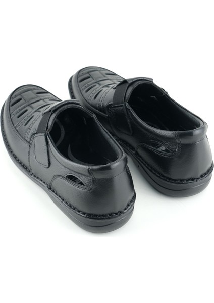 Erkek Yazlık Iç Dış Deri Ortopedik Rahat Klimalı Taban Lastikli Esnek Üst Kemerli Günlük Ayakkabı fırsatları