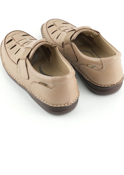 Erkek Yazlık Iç Dış Deri Ortopedik Rahat Klimalı Taban Lastikli Esnek Üst Kemerli Günlük Ayakkabı fırsatları