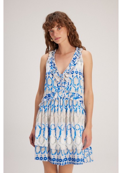 Kolsuz Fırfırlı Elbise