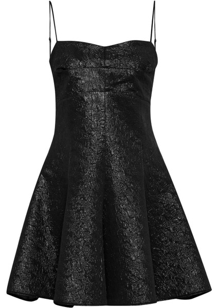 Bağlama Detaylı Jakar Elbise Siyah 12444112000