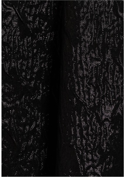 Bağlama Detaylı Jakar Elbise Siyah 12444112000