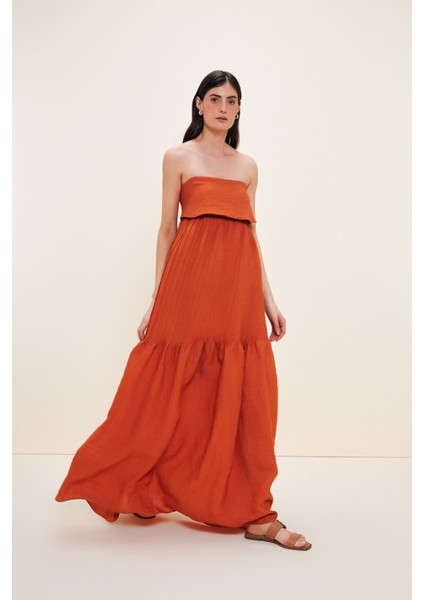 Moda Tutkusu Askılı Uzun Elbise fiyatları