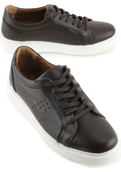 Erkek Iç Dış Deri Ortopedik Rahat Taban Bağcıklı Ayarlanabilir Günlük Spor Ayakkabı