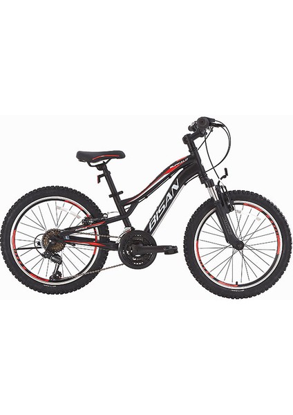 Buffalo Çocuk Bisikleti 28 cm V 20 Jant 18 Vites Mat Siyah Kırmızı