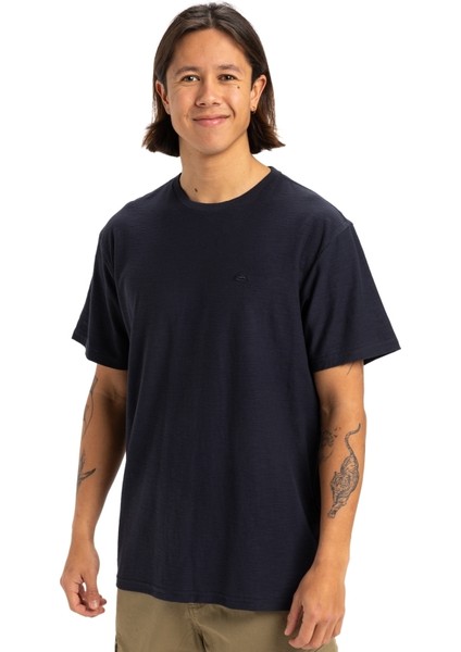 Slub Roundneck Erkek Lacivert Kısa Kollu Tişört EQYKT04377 Lacivert