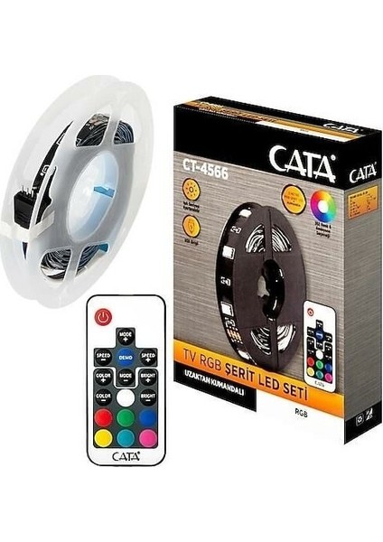 CT-4566 Tv Arkası USB Rgb Şerit LED Set 3 Metre Tak Çalıştır