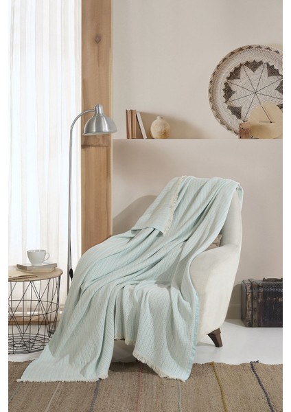Vera Mint 2 Adet Koltuk Berjer Örtüsü Şalı 150 x 200 cm Tv Battaniyesi Throw Pamuklu fiyatları