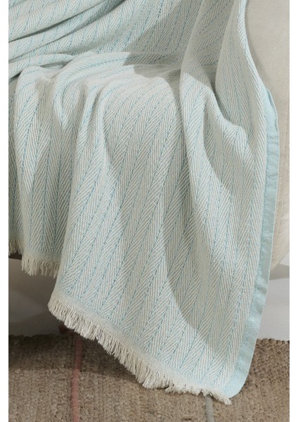 Vera Mint 2 Adet Koltuk Berjer Örtüsü Şalı 150 x 200 cm Tv Battaniyesi Throw Pamuklu modelleri