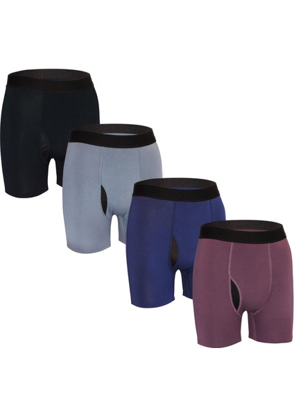 Erkek Boxerlar - Birinci Sınıf Bambu Kumaş, Nefes Alabilen ve Rahat Kalıp, 4'lü Paket