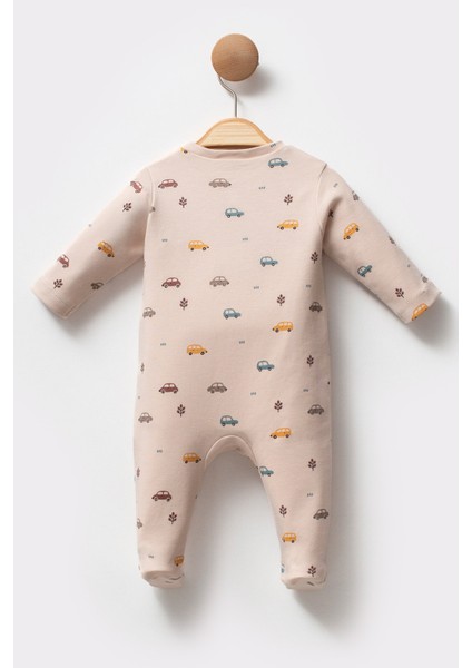 Araba Desenli Organik Pamuklu Patikli Cilde Dost Soft Touch Erkek Bebek Tulum fiyatları