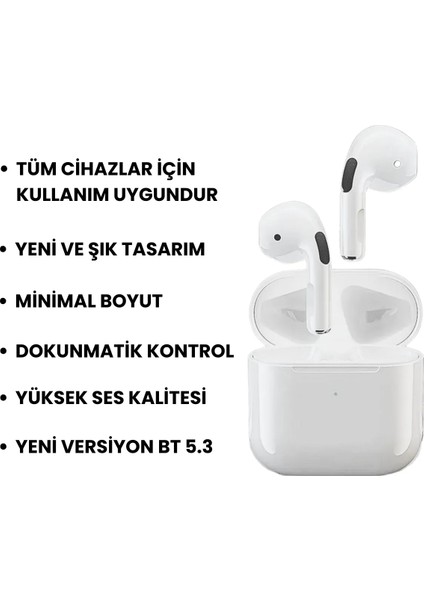 Pro 5+ Yeni Versiyon 5.3 Bt Ios Androıd Uyumlu A+++ Kalite Ses & Şarj Performansı