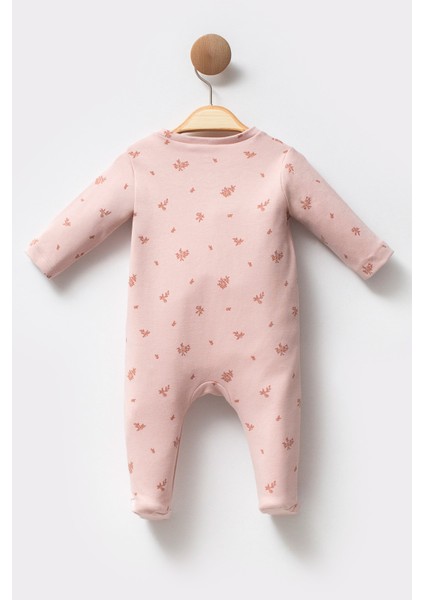 Organik Pamuklu Patikli Uzun Kollu Yandan Bağlamalı Soft Touch Kız Bebek Tulum fiyatları