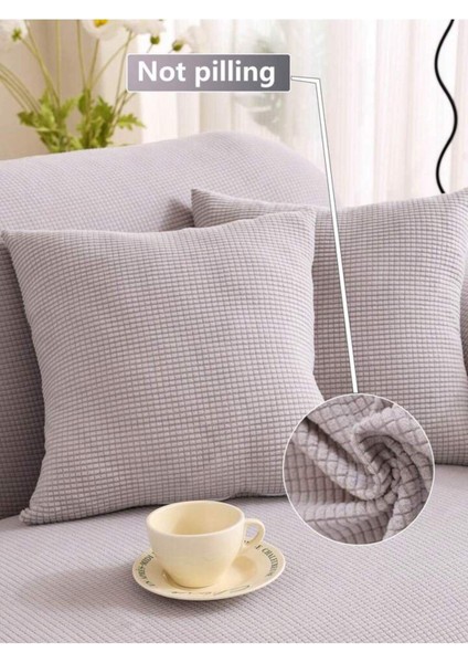 Likrali Streç Lastikli Esnek Kare Desen Üç Kişilik Kotuk Örtüsü Koltuk Kılıfı Sofa Cover