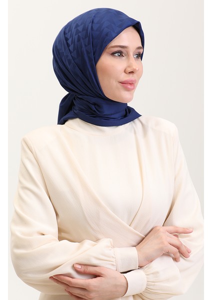 Jakarlı Eşarp 90186-09 Lacivert