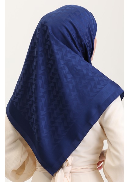 Jakarlı Eşarp 90186-09 Lacivert