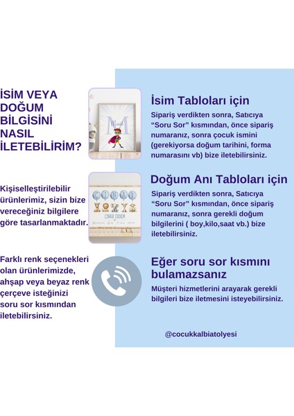 Sevimli Aslanlar Çocuk ve Bebek Odası 3'lü Isim Tablo Seti, Çocuk Odası Tablosu indirimleri