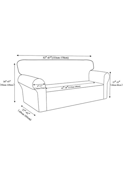 Koltuk Kılıfı Koltuk Örtüsü Iki Kişilik Koltuk Kılıfı 1 Adet Kahve Renk fırsatları