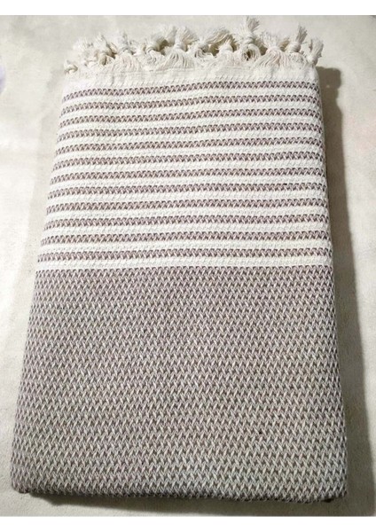 Pamuklu Kaymaz Hasır Dokuma Koltuk-Çekyat Örtüsü 180X220 - Sütlü Kahve fiyatları