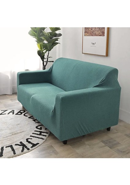 Likrali Koltuk Örtüsü, Yıkanabilir Lastikli Esnek Kare Desen Üç Kişilik Koltuk Kılıfı