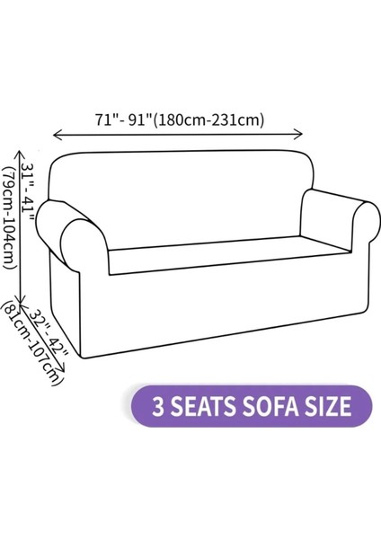 Likrali Koltuk Örtüsü, Yıkanabilir Lastikli Esnek Kare Desen Üç Kişilik Koltuk Kılıfı indirimleri