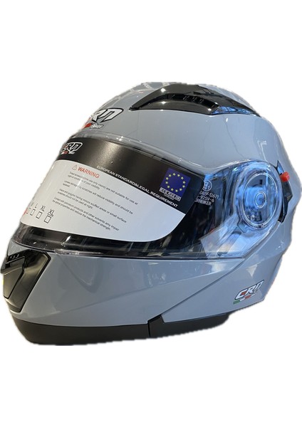 Motorsiklet Kaskı Ncr Nardo Gri Renk Kask Çene Açılır - Tam Kask Vizörlü