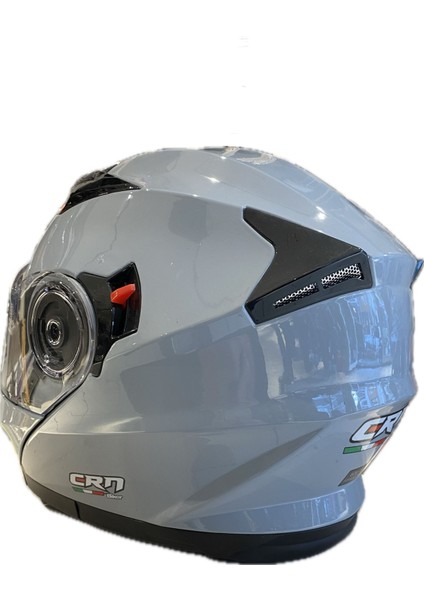 Motorsiklet Kaskı Ncr Nardo Gri Renk Kask Çene Açılır - Tam Kask Vizörlü