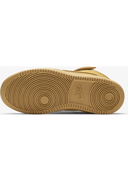 Court Borough Mid Winter Leather Sneaker Hakiki Deri Yün Bilekli Kışlık Çocuk Spor Ayakkabı Taba