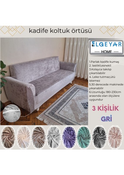 Kadife Koltuk ,kanepe,çekyat Örtüsü,koltuk Kılıfı (3 Kişilik)