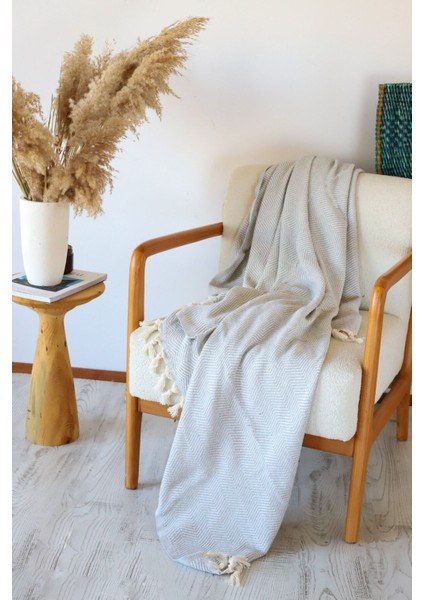 Çekyat Örtüsü Gri 180X210 cm Koltuk Örtüsü