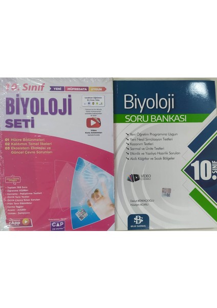 Çap Yayınları 10. Sınıf Biyoloji Seti+Bilgi Sarmal Biyoloji Soru Bankası