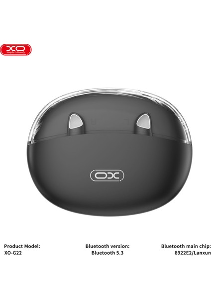 Tws Kablosuz Kulaklık G22,6 Saat Müzik Süresi,anc&enc,ıpx4 Suya Dayanıklı,dokunmatik KONTROL,400MAH