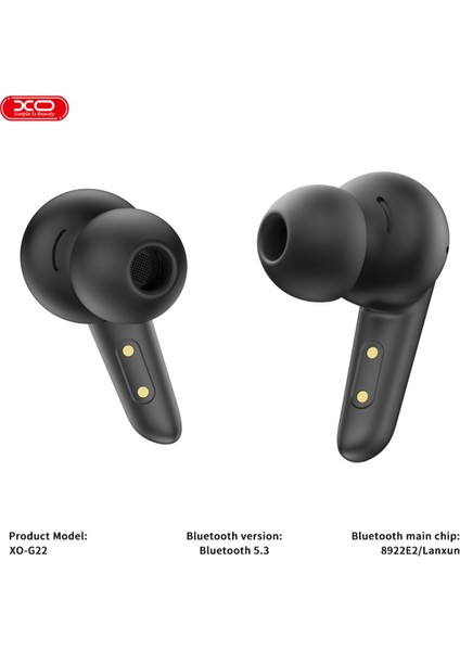 Tws Kablosuz Kulaklık G22,6 Saat Müzik Süresi,anc&enc,ıpx4 Suya Dayanıklı,dokunmatik KONTROL,400MAH