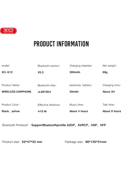 Gaming Tws Bluetooth Kulaklık G12,ENC Mikrofon,bluetooth 5.3,300 Mah Pil,2saat Hızlı Şarj,metal Kasa