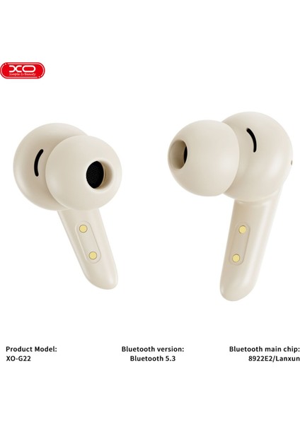 Tws Kablosuz Kulaklık G22,6 Saat Müzik Süresi,anc&enc,ıpx4 Suya Dayanıklı,dokunmatik KONTROL,400MAH