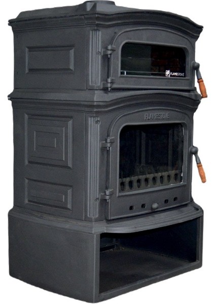 Flamestove FS-34ST Altara Premium Lüx 3camlı Kuzineli Odunluklu