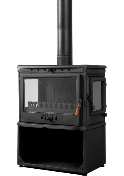 Flamestove FS-042YKST Retro Lüx 3camlı Yan Kapaklı Odunluklu Şömine fiyatları