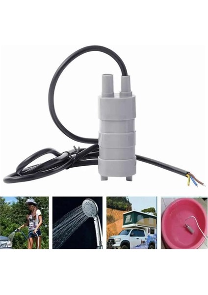 JT-500 Dc 12V Su Sıvı Dalgıç Pompa 600LITRE/SAAT 17W Su Geçirmez Akvaryum Devridaim Motoru Sebil Kahve Bulaşık Dezenfeksiyon Medikal Makine