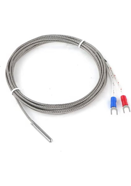 K Type Thermocouple 1 Metre Silindir Tip Başlık Sıcaklık Isı Sensörü 0c / 800C Paslanmaz Çelik Prob K Tip Termostat Kazan Fırın Isıtıcı Endüstriyel Kontrol Su Geçirmez