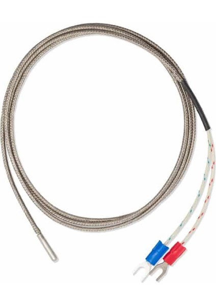 K Type Thermocouple 1 Metre Silindir Tip Başlık Sıcaklık Isı Sensörü 0c / 800C Paslanmaz Çelik Prob K Tip Termostat Kazan Fırın Isıtıcı Endüstriyel Kontrol Su Geçirmez