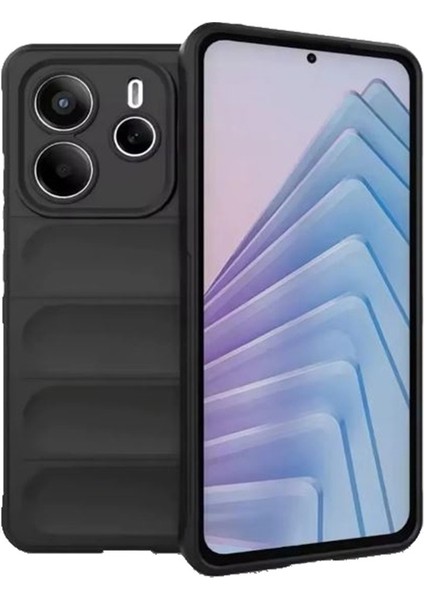 Xiaomi Redmi Note 14 Uyumlu Kılıf Optimum Silikon Siyah + Ekran Koruyucu