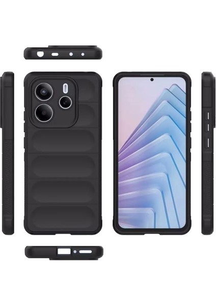 Xiaomi Redmi Note 14 Uyumlu Kılıf Optimum Silikon Siyah + Ekran Koruyucu fiyatları