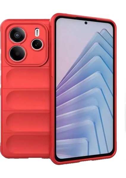 Xiaomi Redmi Note 14 Uyumlu Kılıf Optimum Silikon Kırmızı