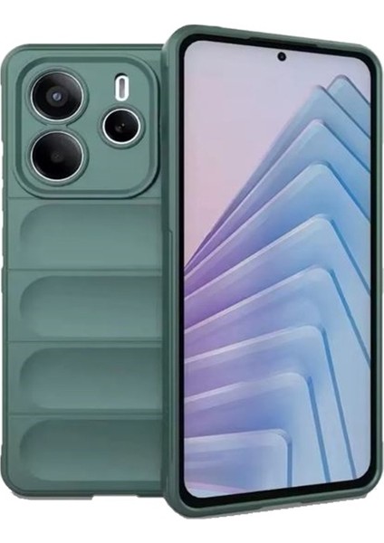 Xiaomi Redmi Note 14 Uyumlu Kılıf Optimum Silikon Yeşil